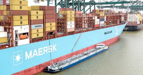 Methanol-powered Ane Maersk completes first bunkering in European waters